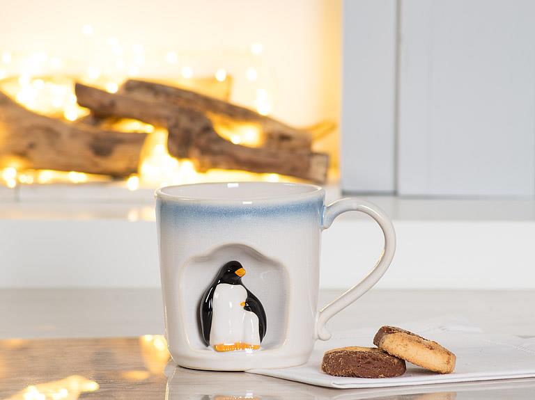Ombre Taper Mug with Penguins
