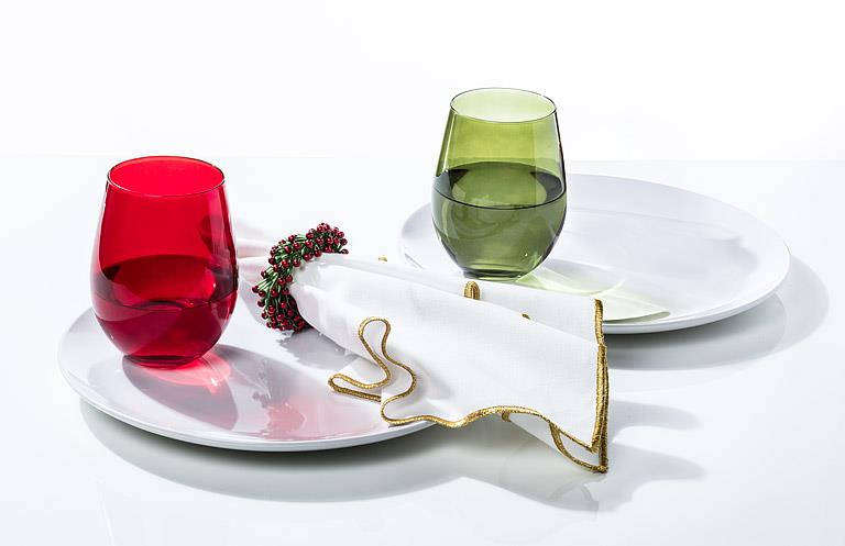 Red Stemless Wine Glass (Set of 4)