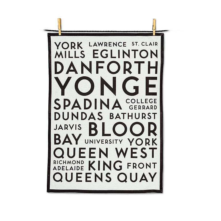 Toronto Street Names Kitchen Towel