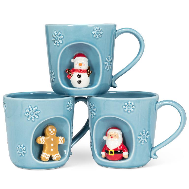Snowflake Mug with Santa