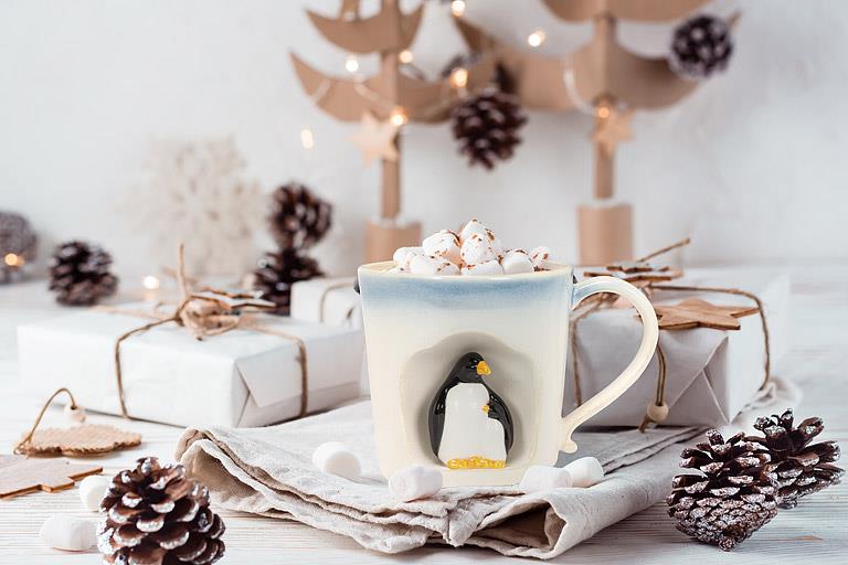 Ombre Taper Mug with Penguins