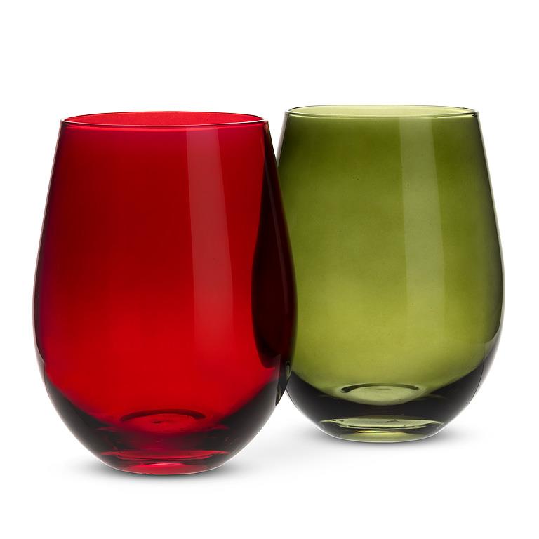 Red Stemless Wine Glass (Set of 4)