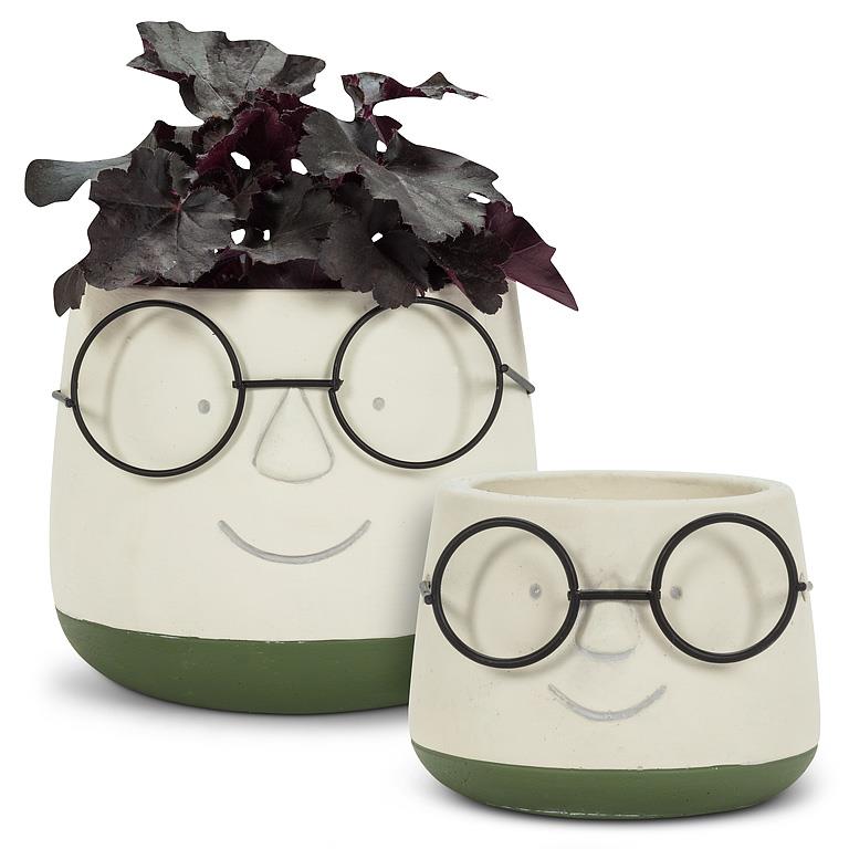 Hi IQ - Large Face Planter with Glasses