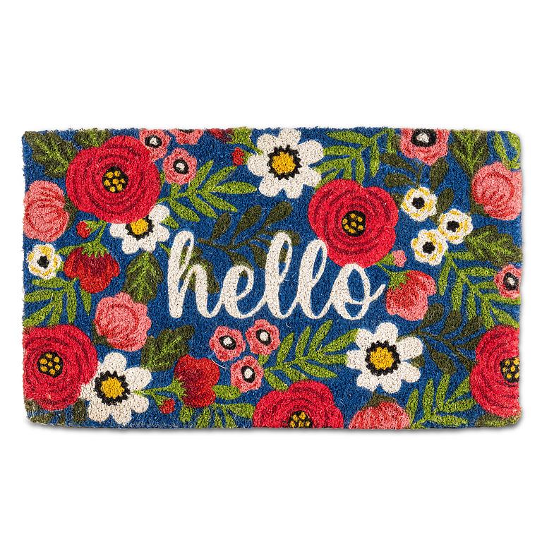 Floral Hello Doormat