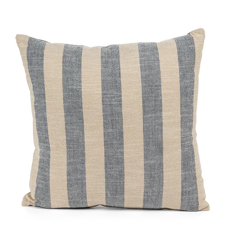 Natural & Blue Stripe Cushion