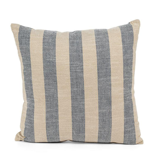 Natural & Blue Stripe Cushion