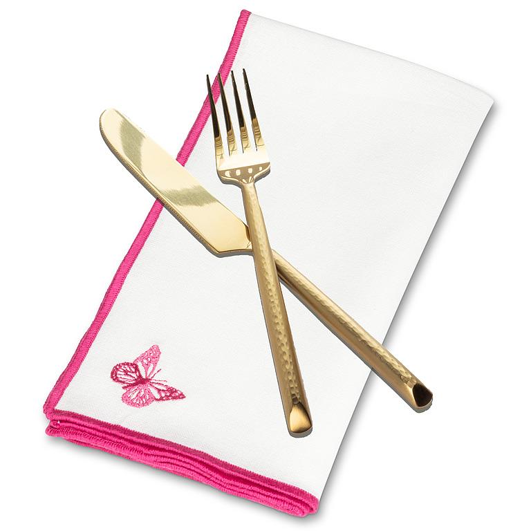 Stitched Butterfly Napkin - Set of 4