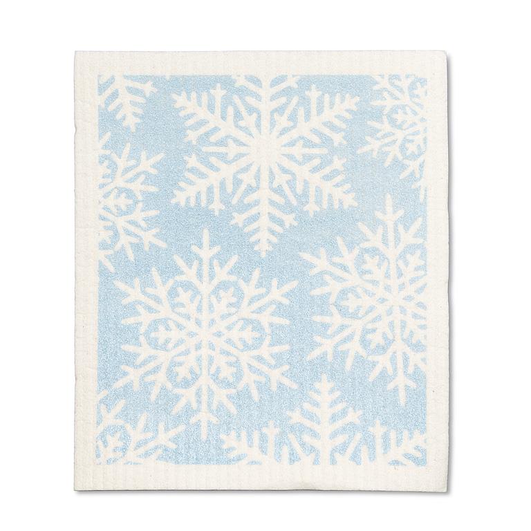 Glitter Snowflake Dishcloths. Set of 2
