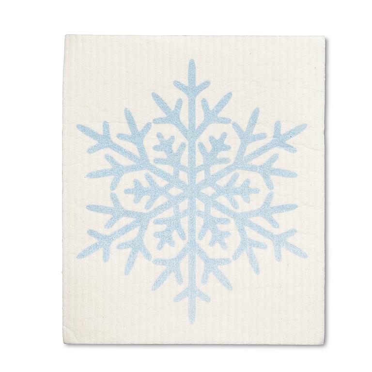 Glitter Snowflake Dishcloths. Set of 2
